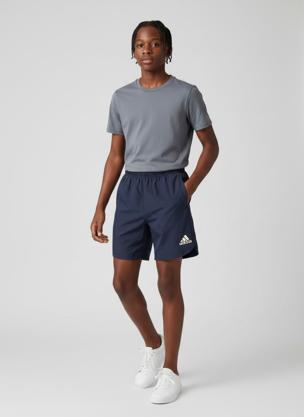 Adidas Men's Essentials Woven‎ Training Shorts in Dark Blue